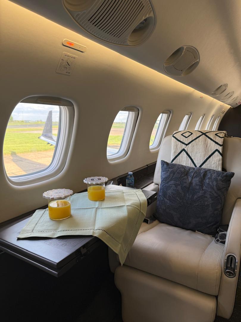Private jet interior luxury